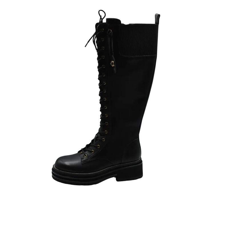 KURT GEIGER LONDON Balletschoenen Chic Black Flat Shoes With Gold-Tone Eyelets Black