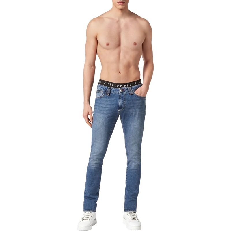 Philipp Plein Skinny-Leg-Jeans Jeans Slim Fit dunkel-blau(Image 4)