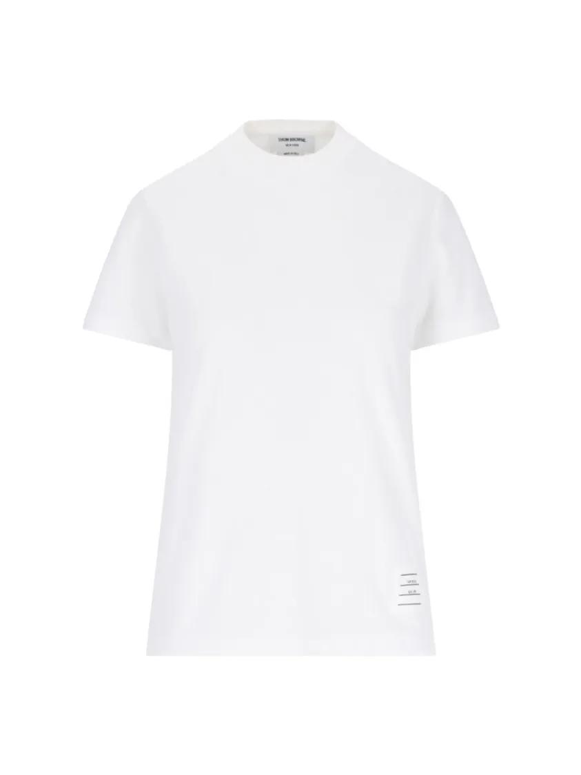 Thumbnail - Thom Browne - Logo T-Shirt, In White Cotton - Größe 42 - white