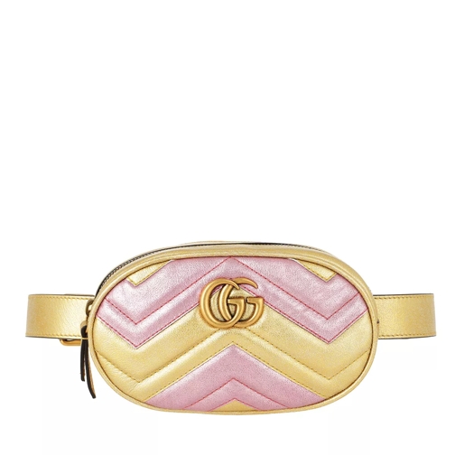 Gucci GG Marmont Matelassé Belt Bag Leather Pink/Gold Gürteltasche