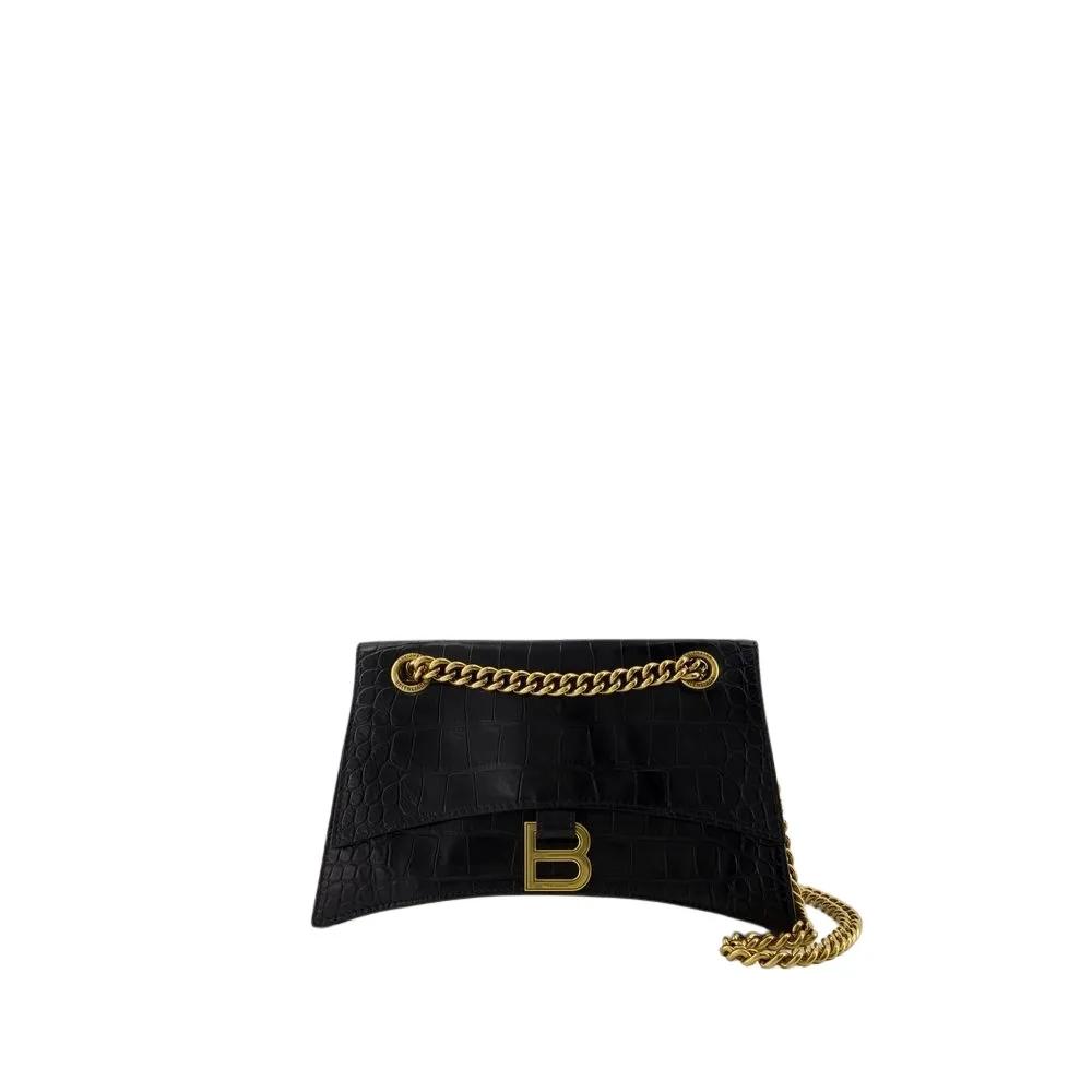 Balenciaga Shopper - Crush Chain S Shoulder Bag - Leather - Black - Gr. unisize - in Schwarz - für Damen