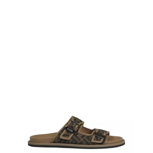 Fendi Feel Sandals Brown Mocassino