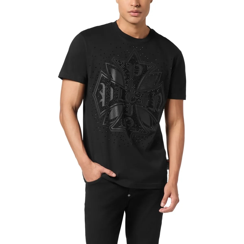 Philipp Plein T-Shirt T-Shirt Rundhalsausschnitt Ss Verziert schwarz(Image 3)