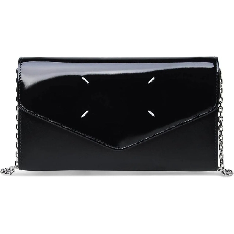Maison Margiela Geldbörse Maison Margiela Four Stiches Leather Chain Wallet schwarz