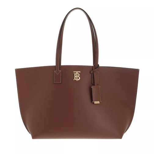 Burberry Medium Monogram Shopper Leather Tan Borsa da shopping
