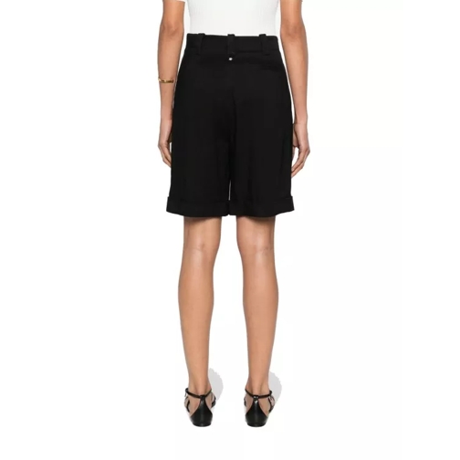 Lorena Antoniazzi Pleat-Detail Black Shorts Black 