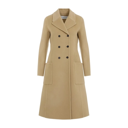 Lanvin Übergangsmäntel Double Breasted Midi Length Coat Brown