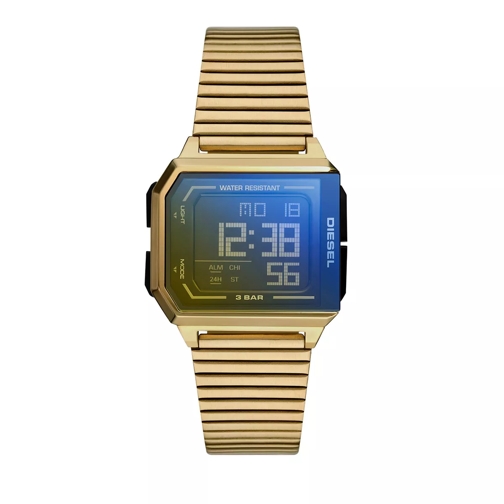 Diesel Chopped Digital Stainless Steel Watch, DZ196 Gold Digital Watch