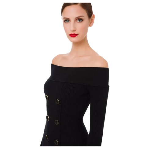 Elisabetta Franchi ELISABETTA FRANCHI SCHWARZ STRICK-MANTELKLEID schwarz 