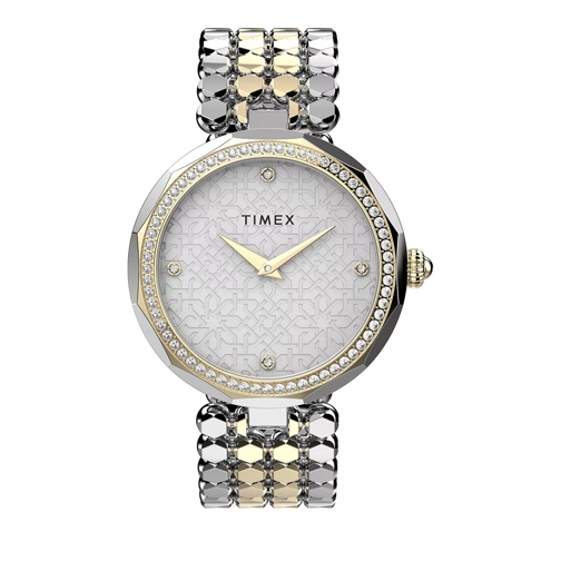 Timex Jewelry Stainless Steel Watch Two-Tone Silver & Gold Orologio al quarzo