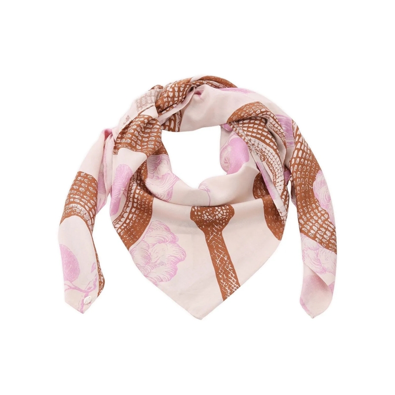 Friendly Hunting Leichter Schal Tuch Cube aus Seide Rosa
