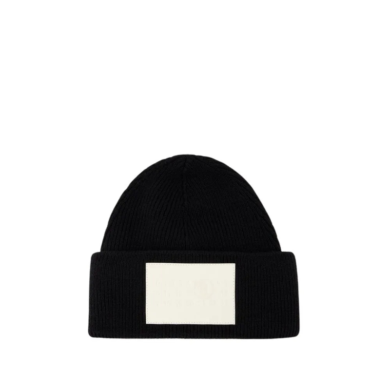 MM6 Maison Margiela Hoed Beanie - Wool - Black Black