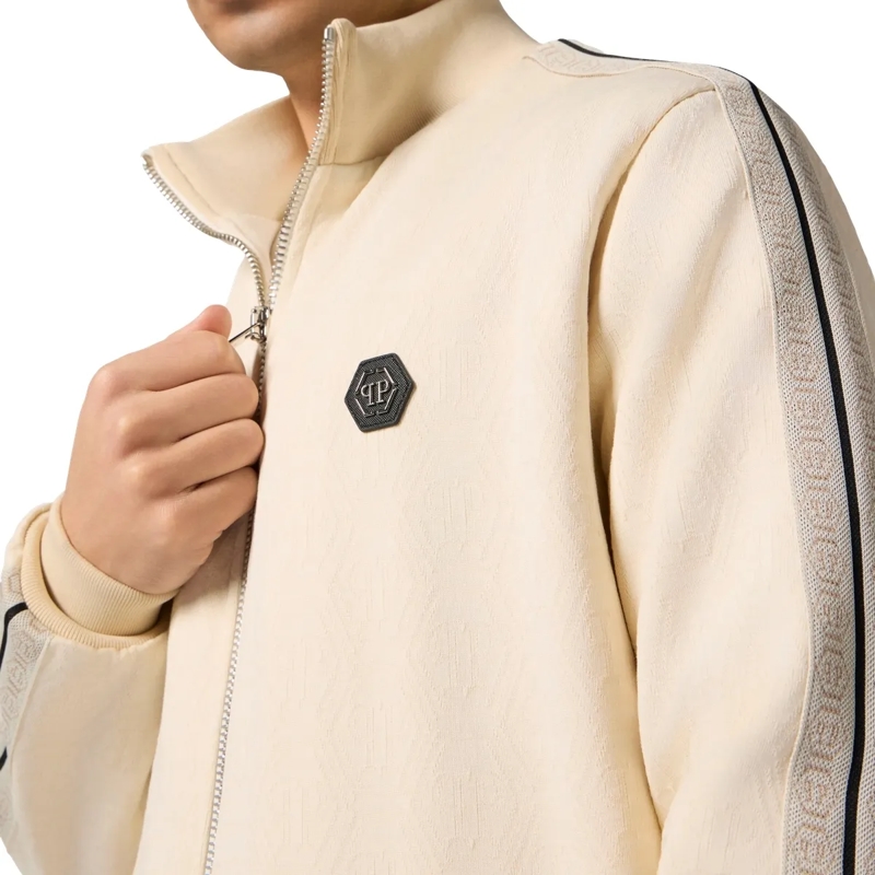 Philipp Plein Daunenjacke Tracksuit Jacket Monogram Monogram beige(Image 5)