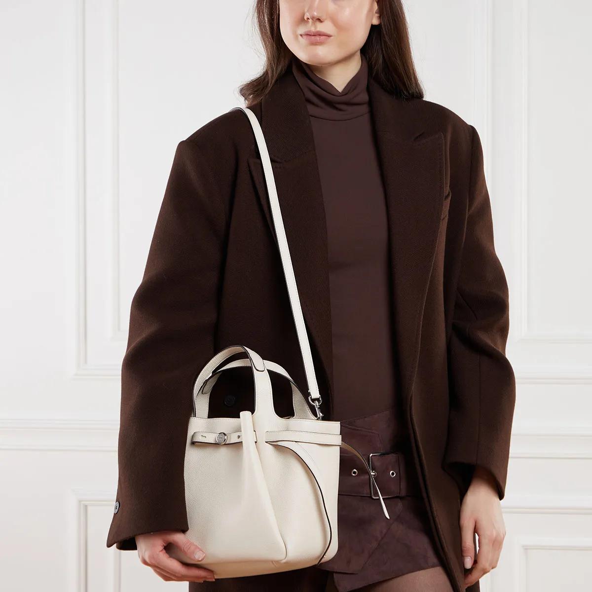 TORY BURCH Satchels Romy Pebbled Satchel in crème