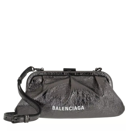 Balenciaga Cloud XS Clutch With Strap Silver/Black Crossbody Bag