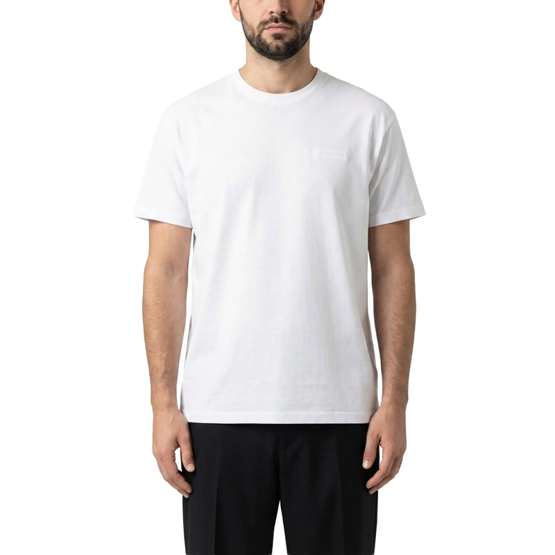 Givenchy T-Shirt White Plain Cotton T-Shirt With Tonal Logo Detail White(Image 4)