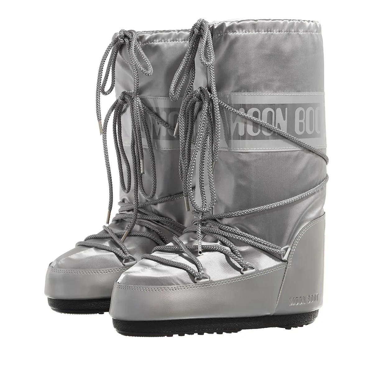 Moonboot Women's Silver Boots & Ankle Boots - Mb Icon Glance - Boots & Ankle Boots For 45_47