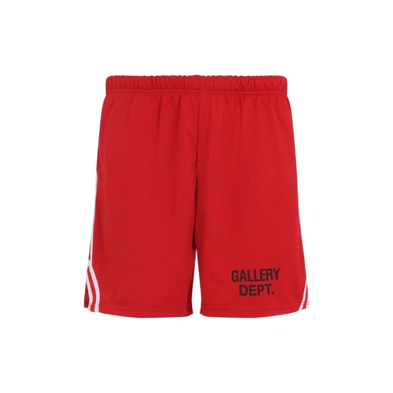 Gallery Dept. Legere Shorts Red Mesh Bermuda Shorts With Logo Print Red