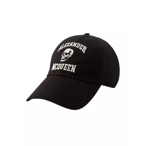 Alexander McQueen  Varsity Skull Cap - Cotton - Black/Ivory Black