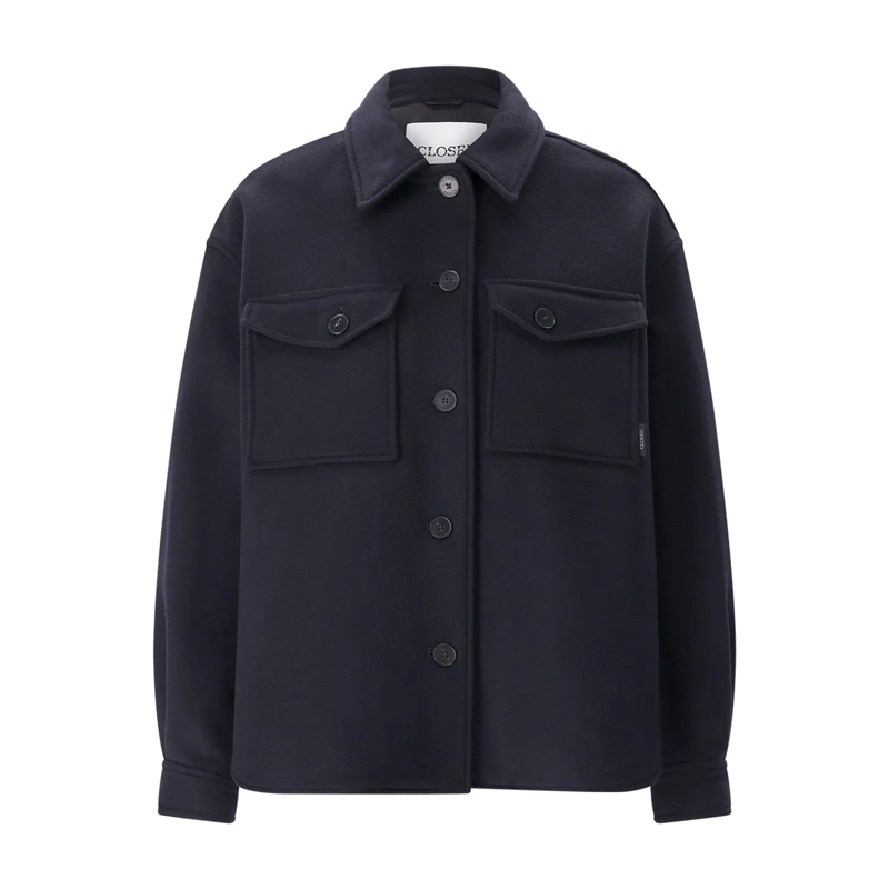 Closed Veste de transition Jacke aus Woll-Mix blau