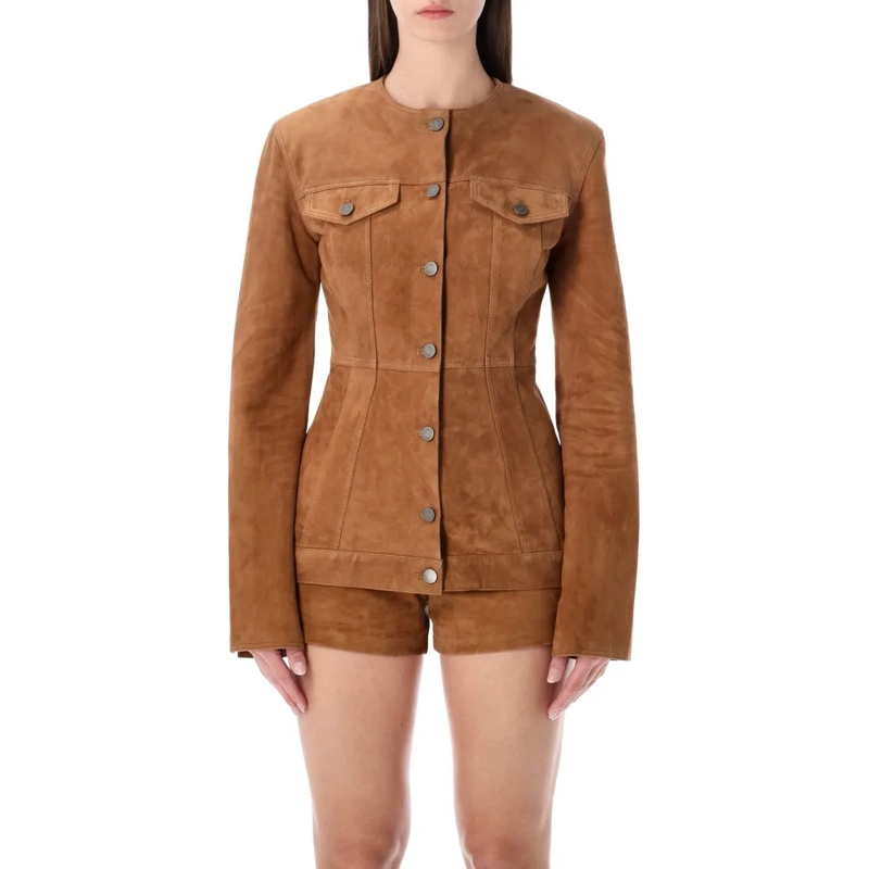 Haikure Overgangsjas Temple Suede Jacket Brown