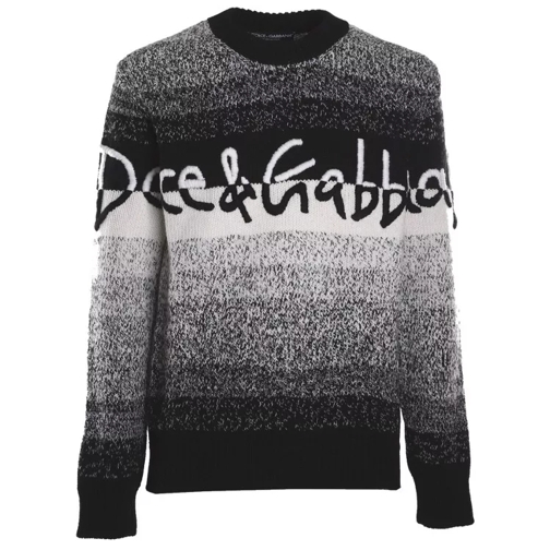 Dolce&Gabbana Black Wool Logo Sweater Black 