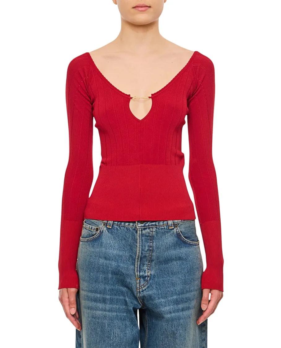 Jacquemus - Le Haut Pralu Knit Sweater - Größe 38 - rot