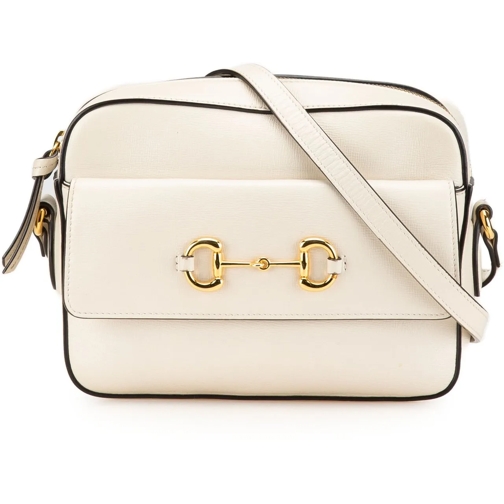 Gucci Sac à bandoulière 2000-2015 Small Leather Horsebit 1955 Camera Bag weiß