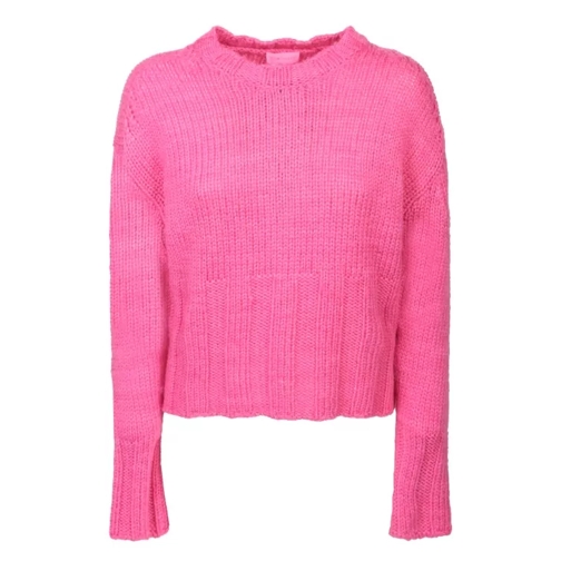 Moncler Wool And Silk Fuxia Pullover Pink 