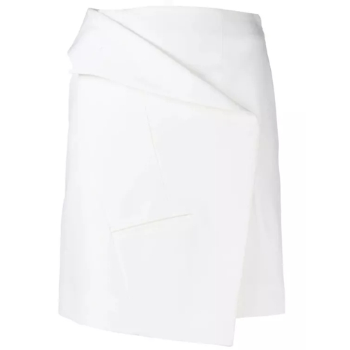 Alexander McQueen Asymmetric White Mini Skirt White 