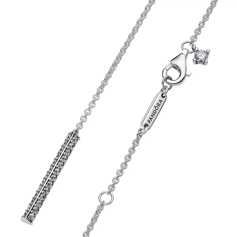 Pandora Mittellange Halskette Sterling silver necklace withcubic zirconia Clear(Image 5)