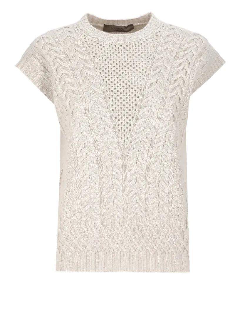 D. Exterior - Ivory Wool And Silk Sweater - Größe XS - beige