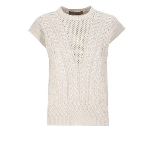 D. Exterior Ivory Wool And Silk Sweater Neutrals Maglione