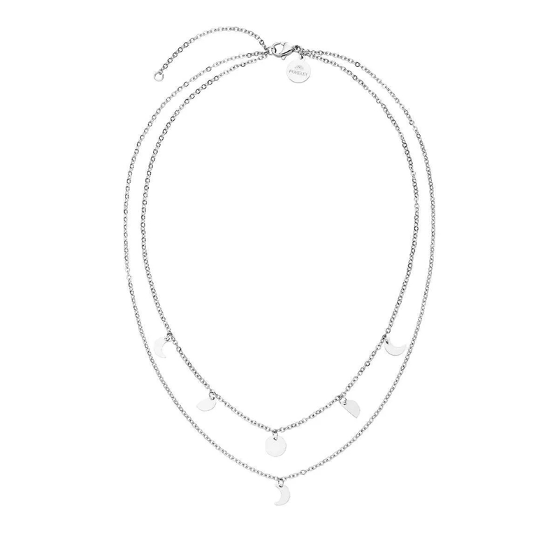 Purelei Mittellange Halskette Halskette Luna silber