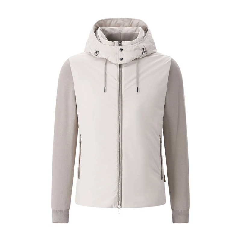Moorer Veste de transition Structured Ivory Jacket With Classic Silhouette Neutrals(Image 13)