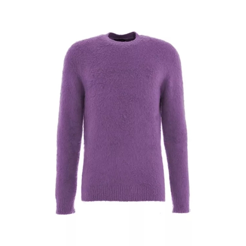 Roberto Collina Purple Sweater In Wool Blend Purple 