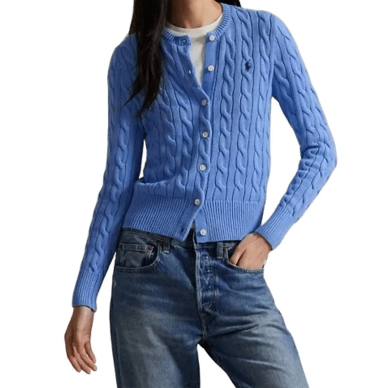 Polo Ralph Lauren Strickjacke New Litchfield Blue Cable Knit Cardigan Blue(Image 2)