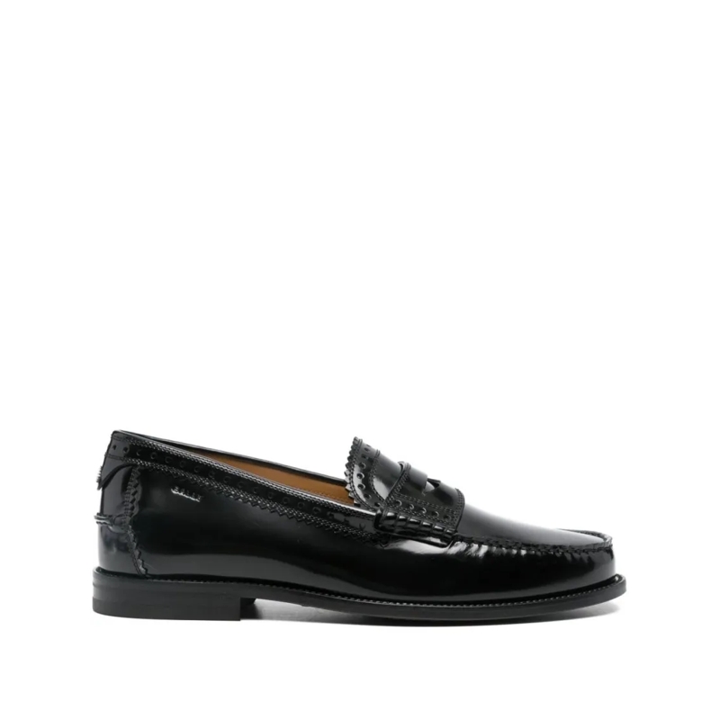 Bally Loafer Polished Leather Penny Loafers Black