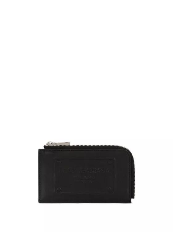 Dolce&Gabbana Portemonnaies - Logo-Embossed Leather Wallet - Gr. unisize - in Schwarz - für Damen