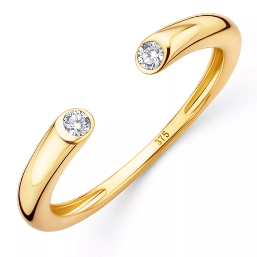DIAMADA 9K Ring with Diamond Yellow Gold Bague diamant