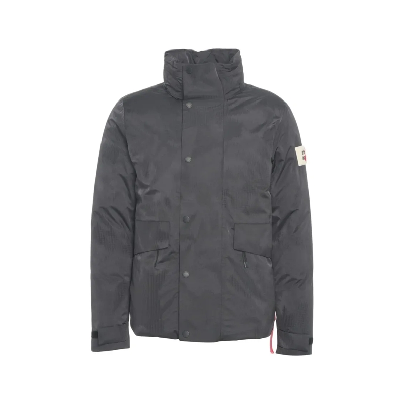 After Label Donsjas Hamilton Puffer Jacket With High Collar And Flap P Grey