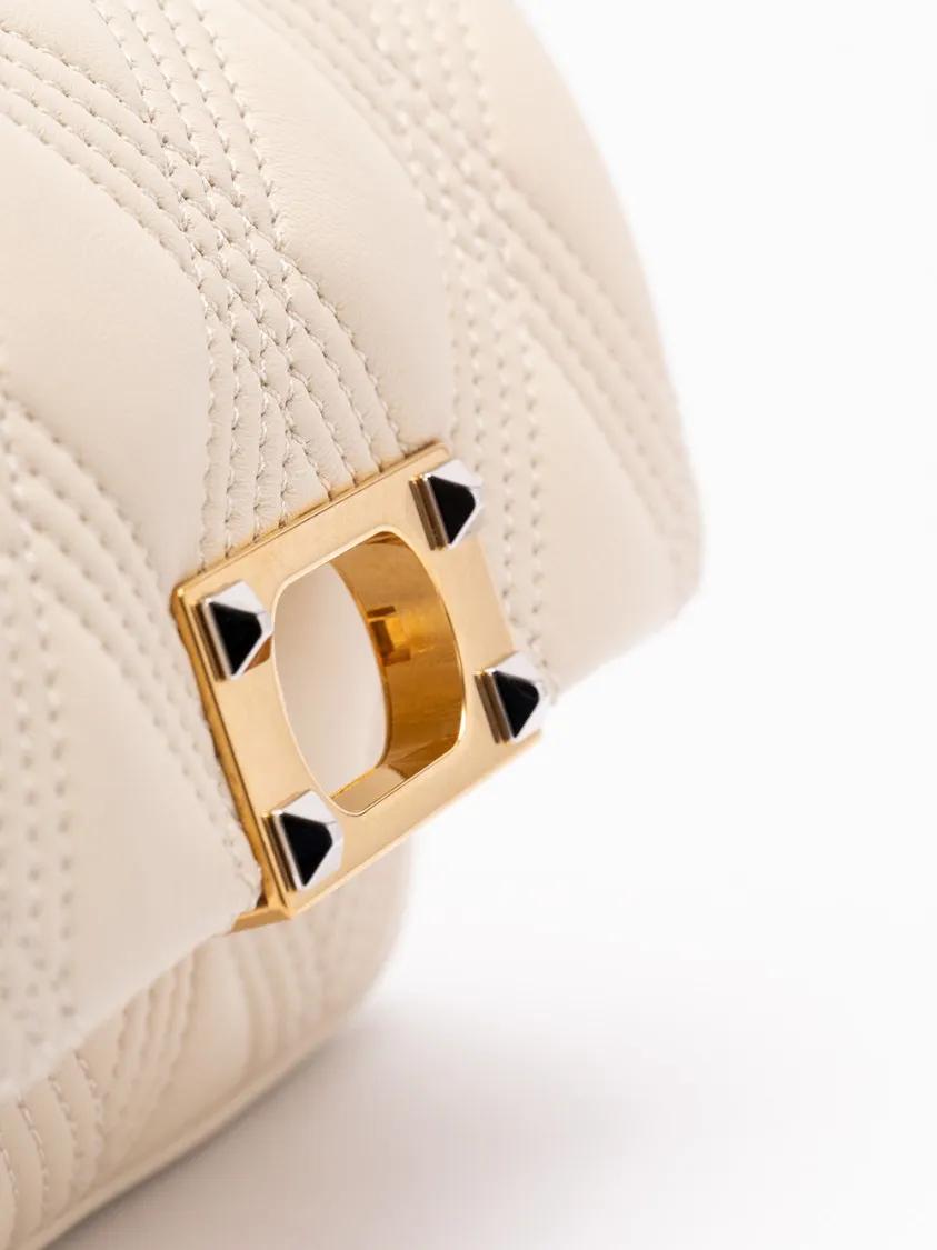 Valentino Garavani Hobo bags `Quiltie 67` Small Shoulder Bag in beige