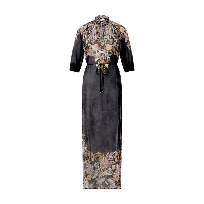 Riani Maxikleid Maxikleid mit Print schwarz
