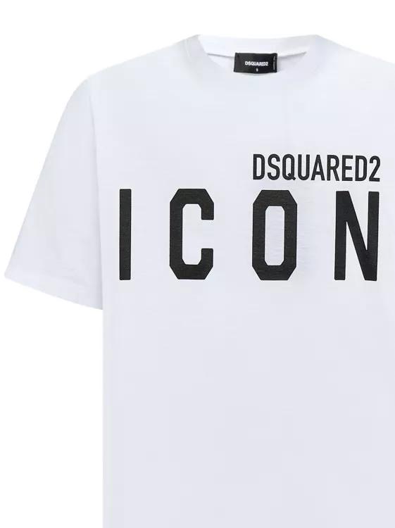 Dsquared2 Logo-print Towel-finish T-shirt In Weiss