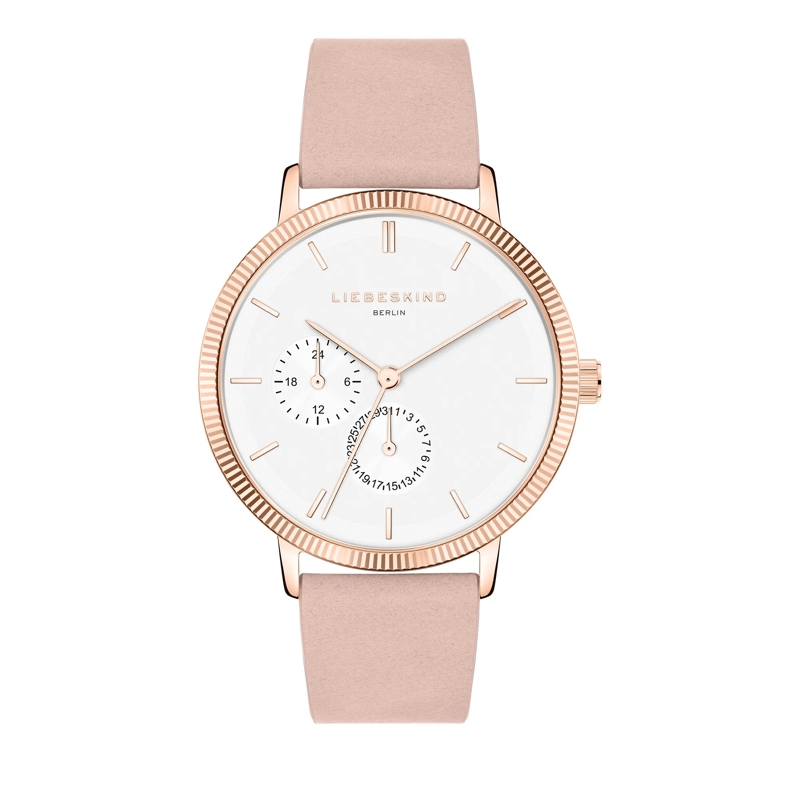 Liebeskind Berlin Automatikuhr Echtleder Armbanduhr rosa