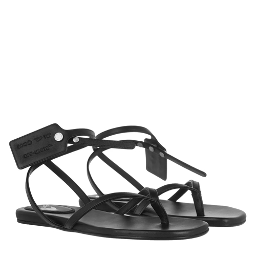 Off-White Ziptie Flat Sandal Black  Sandal