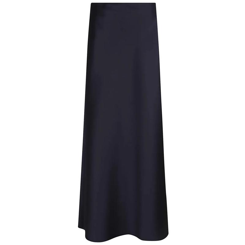 Alberta Ferretti Minirok Flowing Blue Maxi Skirt With Design Blue