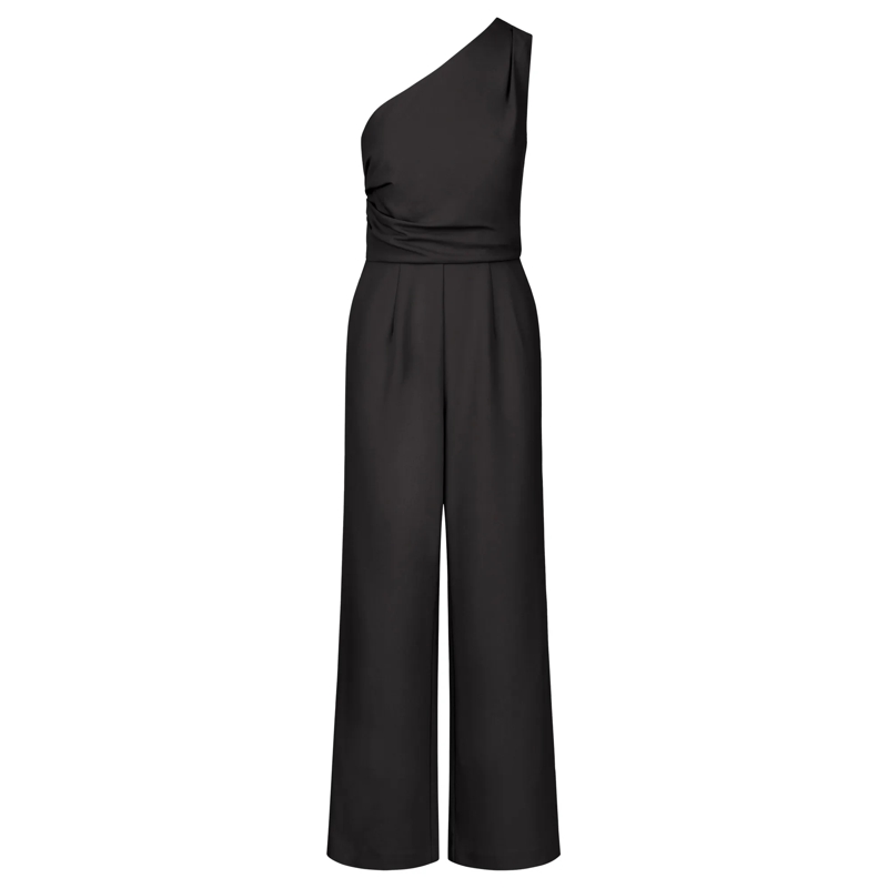 Apart Jumpsuit One-Shoulder Overall schwarz