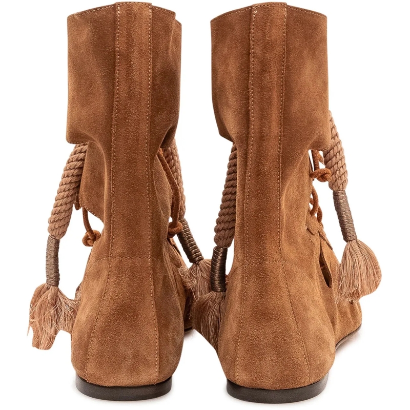 Isabel Marant Bottes Stivaletto Liade con Lacci e Nappine beige(Image 3)