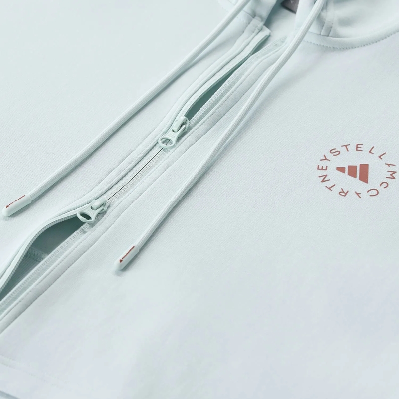 Adidas By Stella Mccartney Doudoune Cropped Sweatjacke blau(Image 4)